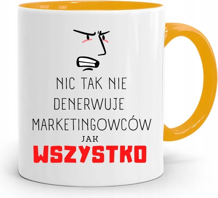 Marketingeseknek Marketing Bögre Sárga Ajándék fényképes nyomtatással