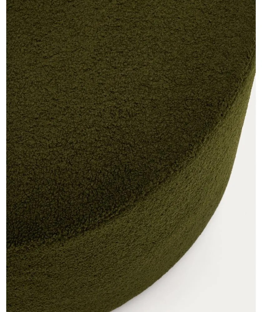 Zöld buklé puff Kaeli – Kave Home