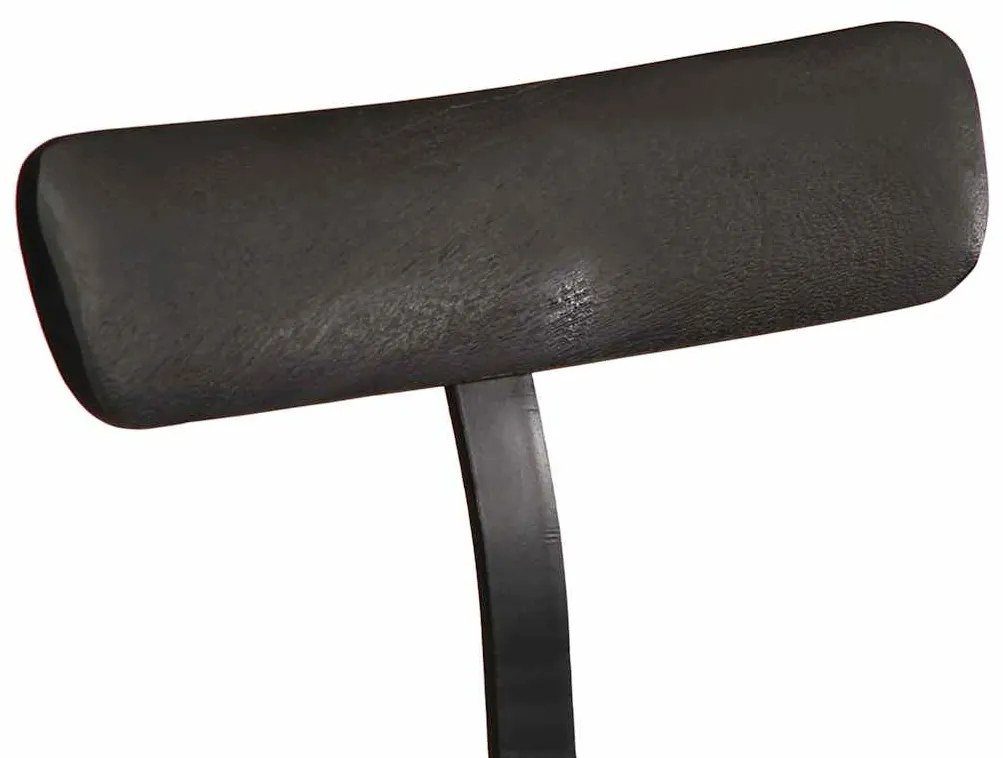 2 db fekete tömör mangófa bárszékek 49x43x103 cm
