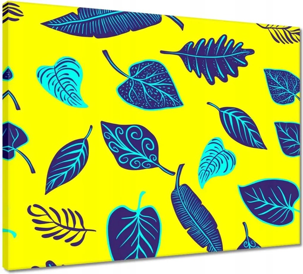 Vászonkép 50x40 Kék levelek Levelek