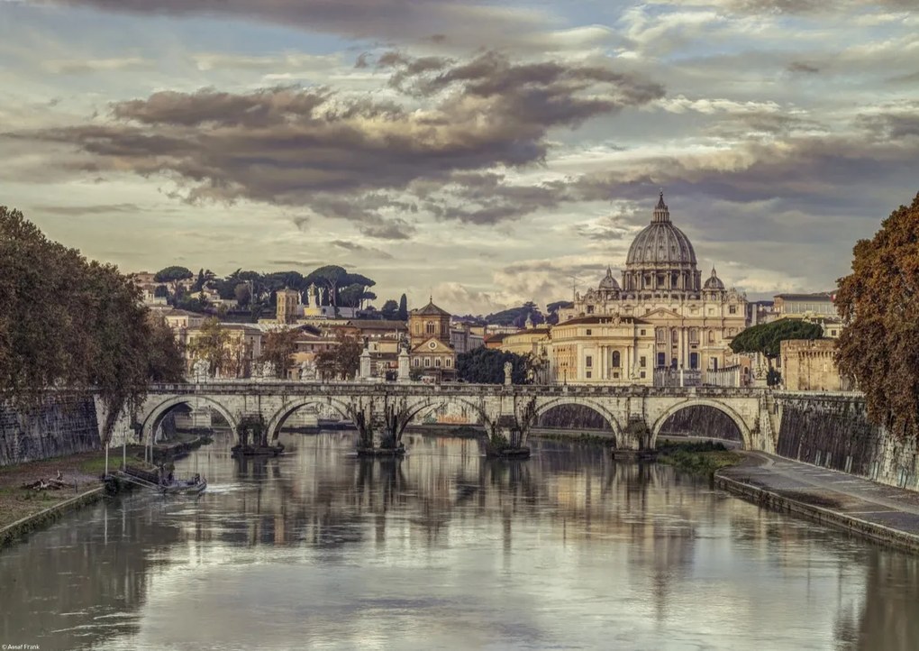 Poszter 42x29,7cm Kilátás a Basilica di San Pietro-ra a Vatikánban, Assaf Frank