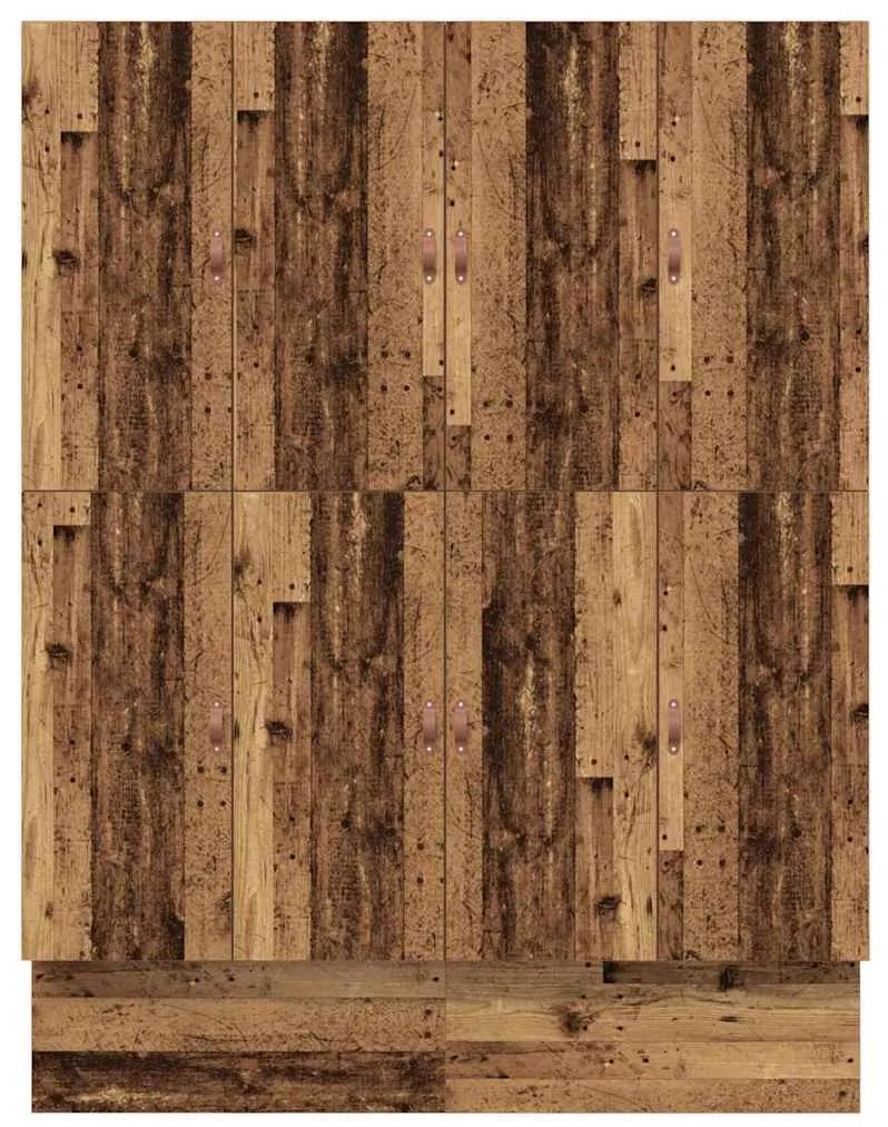 Ágykeret tárolóval Régi fa 236.5 x 180 x 31.5 cm Faanyag