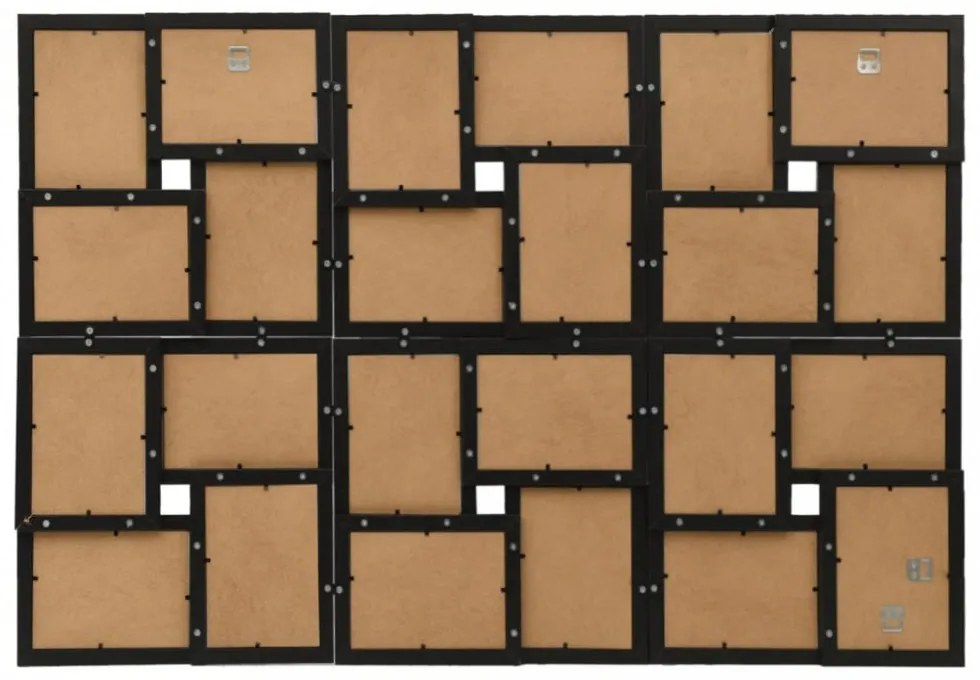 fekete MDF fényképkeretszett 24 db 13 x 18 cm-es képhez