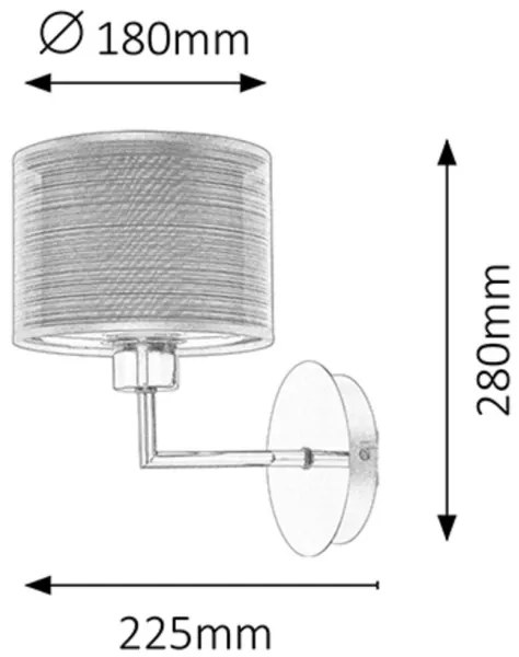 Rabalux 2628 - Fali lámpa ANASTASIA E27/60W