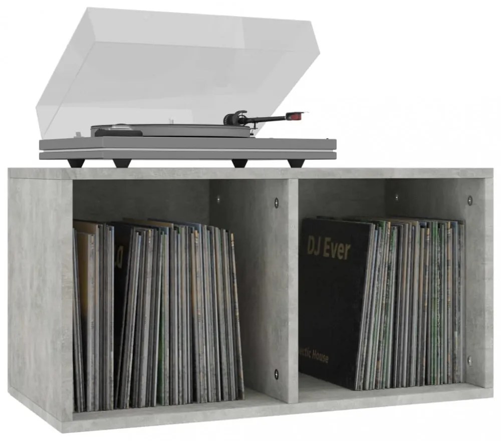 800121 Vinyl Storage Box Concrete Grey 71x34x36 cm Chipboard