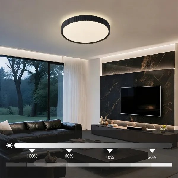 Brilagi - LED dimmelhető mennyezeti lámpa ORINO LED/54W/230V 3000-6000K fekete átm. 43 cm + távirányító