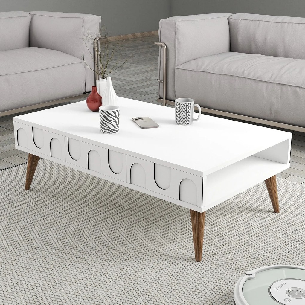 Dohányzóasztal Lyon 34 - White, Walnut