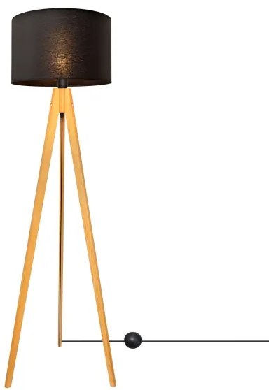 Állólámpa ALBA 1xE27/15W/230V fekete/tölgy