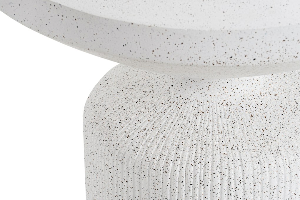 Sintro kerek dohányzóasztal 54 cm - fehér terrazzo