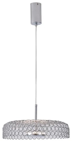 LED Csillár zsinóron LED/10W/230V 3000K fényezett króm átm. 35 cm