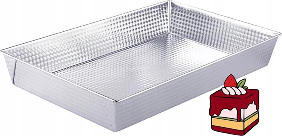 Nagy Egészséges Hagyományos Sütőlap Forma Számlázott Alj 40x24cm Pl