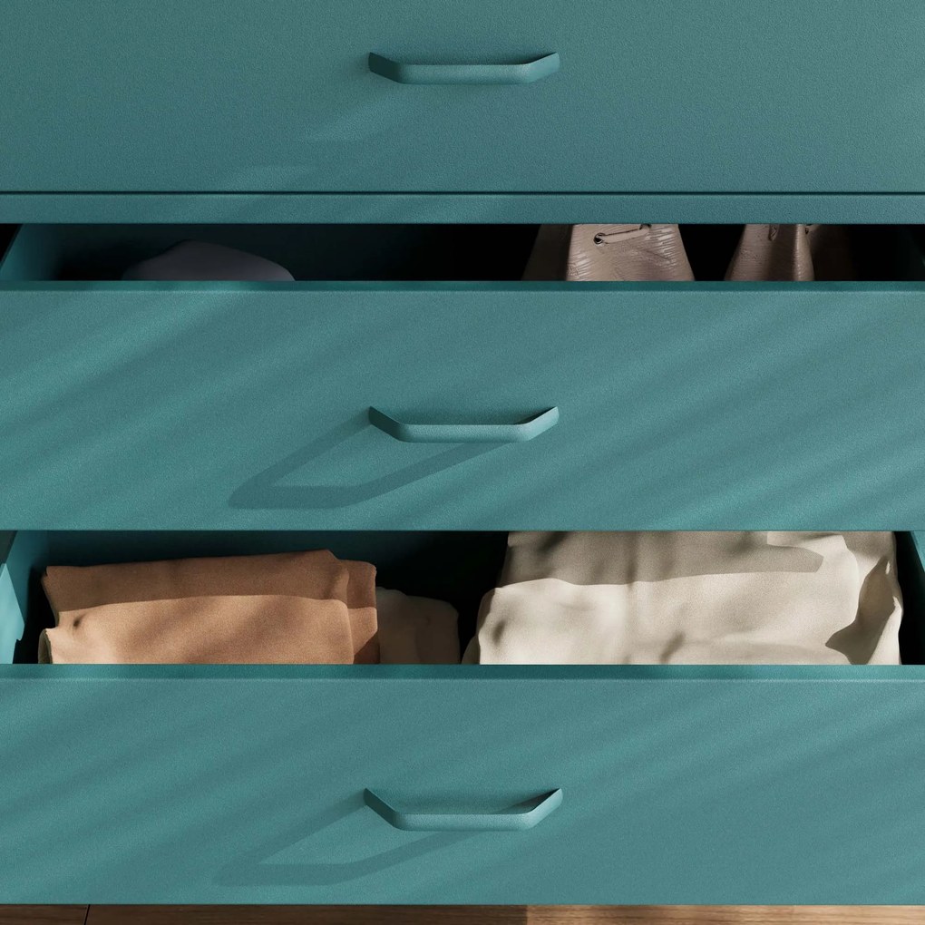 Komód CARLA , 800 x 1015 x 400 mm, Modern: tengerszínű