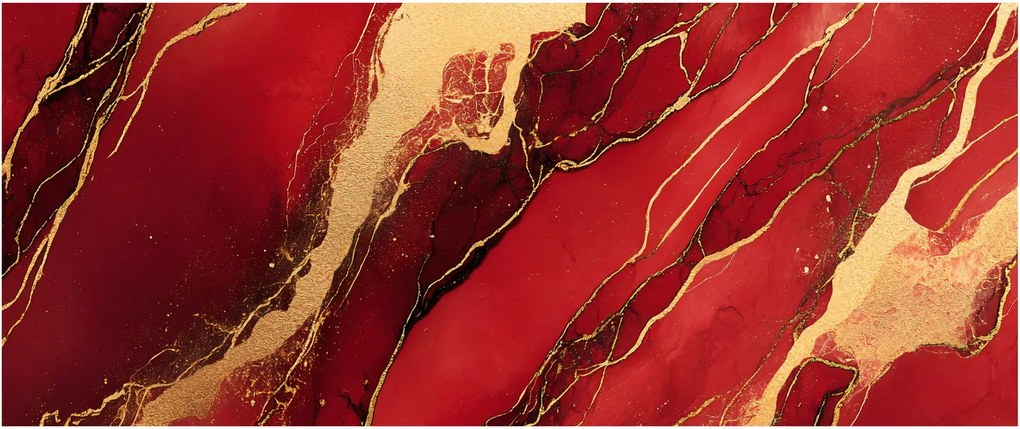 Kép - Vörös-arany márvány (120x50 cm)
