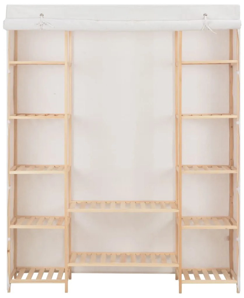 Fehér szövet ruhásszekrény 135 x 40 x 170 cm