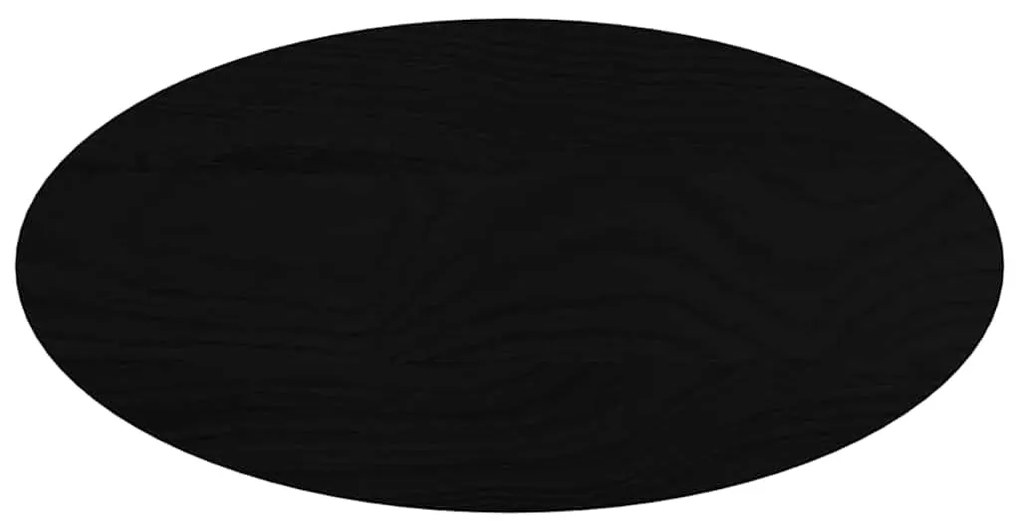 sötétbarna tömör akácfa ovális alakú asztallap 80 x 40 x 4 cm