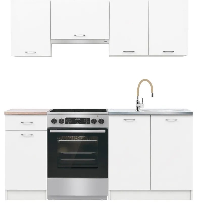 Praktik 180 konyhabútor, fehér korpusz, fehér front