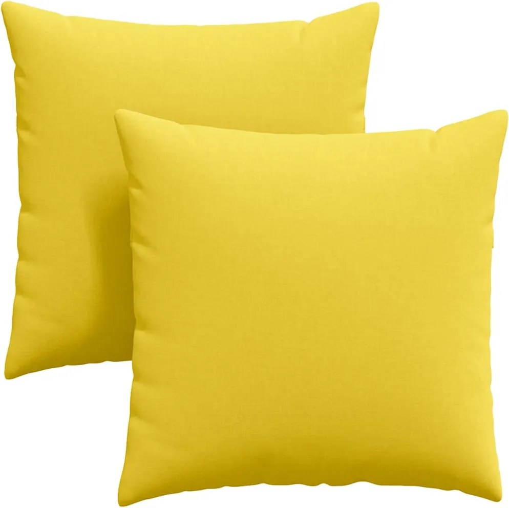 vidaXL Kanapé párnák 2 pcs Világos sárga 60 x 60 cm szövet