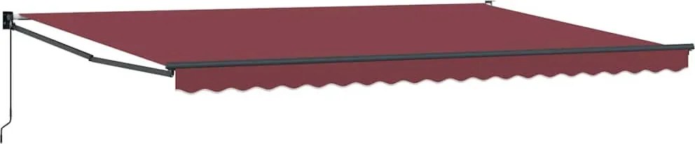 Burgundi vörös kézzel kihúzható napellenző 500 x 300 cm
