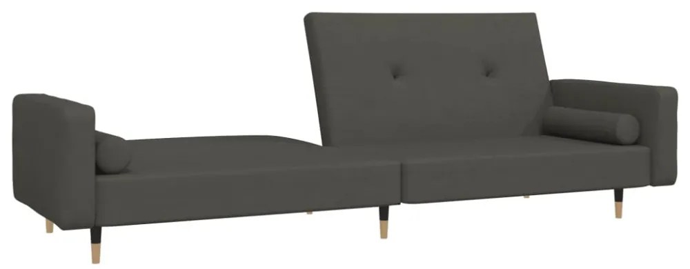 kétszemélyes sötétzöld bársony kanapéágy két párnával