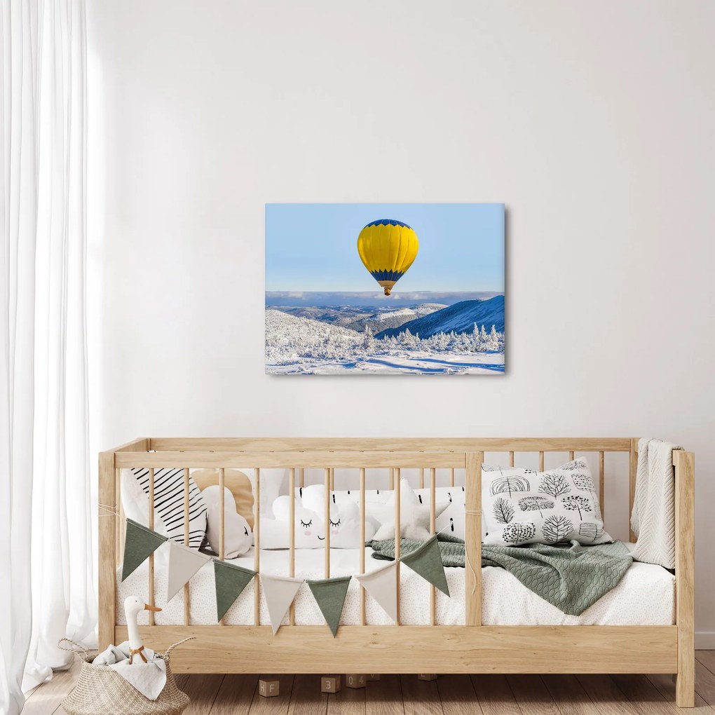 Kép - repülés a téli táj felett (70x50 cm)