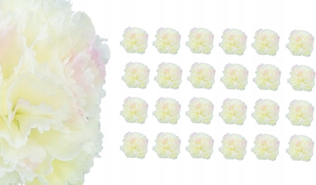 24x Virág Mesterséges Szegfű Termék nád kompozíció Mesterséges szegfű