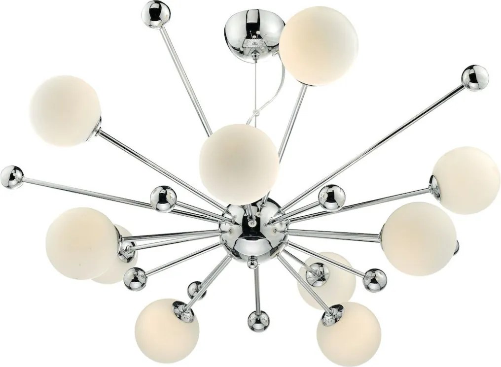 DAR LIGHTING URS2350 URSA Glamour Csillár Opál, Csiszolt króm G9 IP20