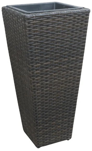 KASPÓ 28X28X60CM RATTAN HATÁSÚ BARNA
