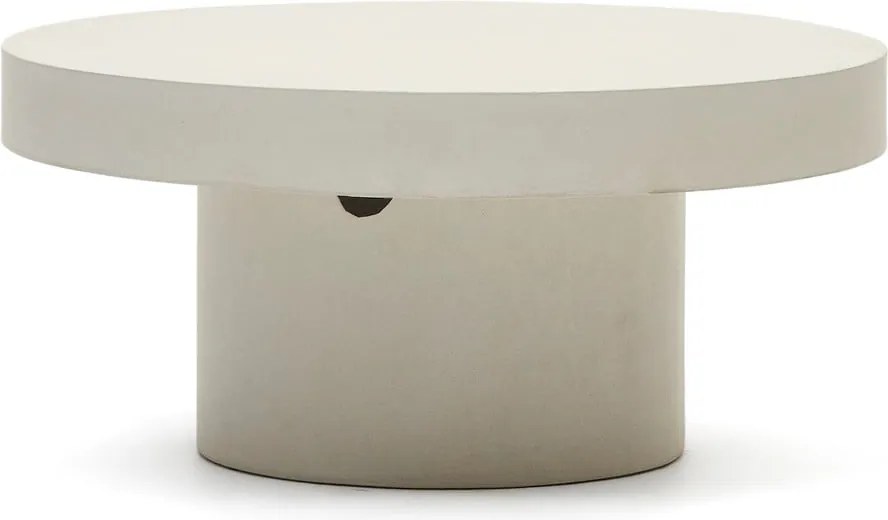 Beton kerek kerti dohányzóasztal ø 90 cm Aiguablava – Kave Home