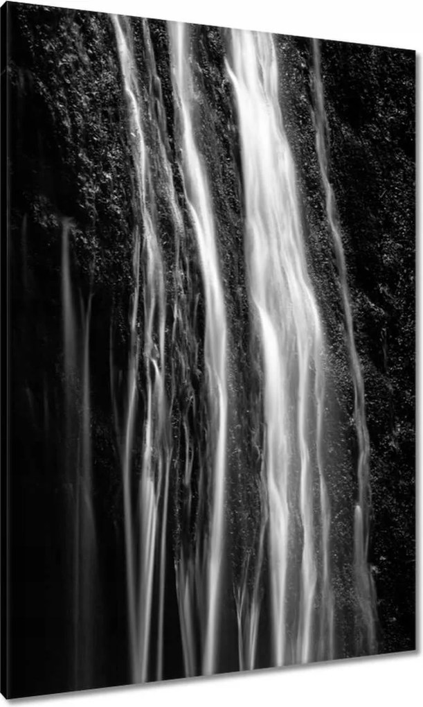 Vászonkép 70x100 Vízesés Fekete-fehér