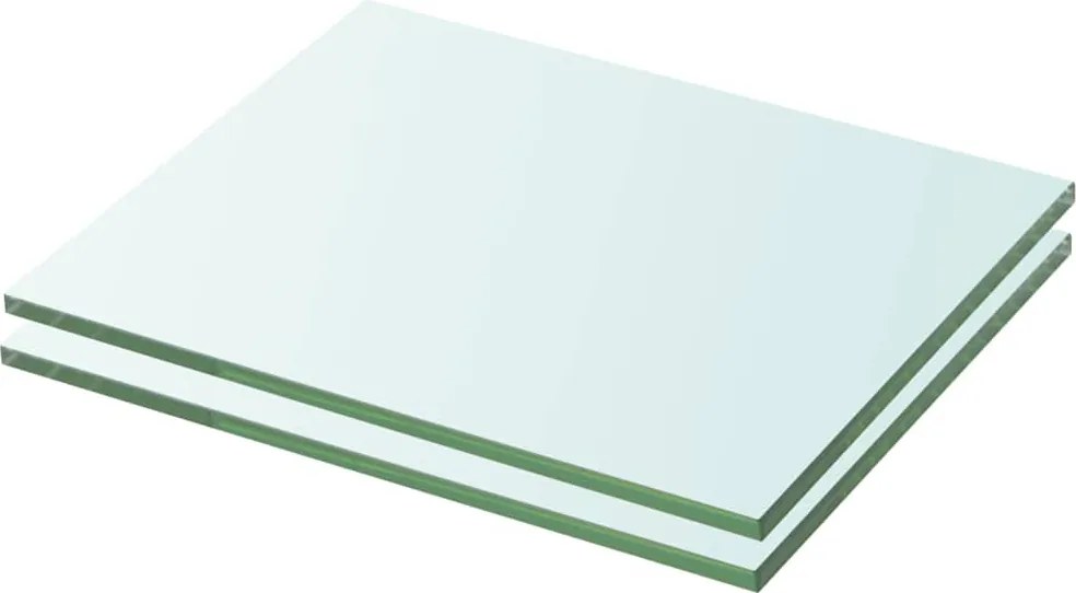vidaXL 2 db átlátszó üveg paneles polc 20 x 20 cm