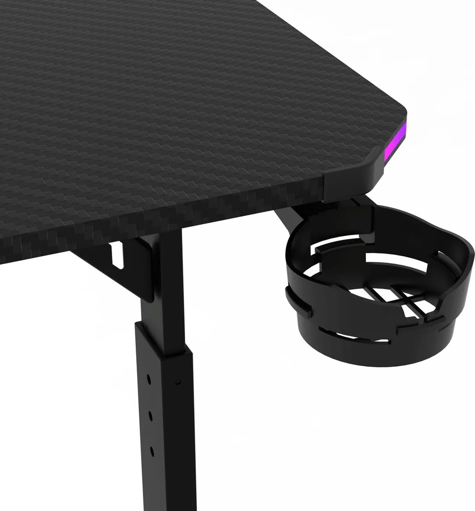 LUMEN RGB LED gamer asztal 140 × 60 cm