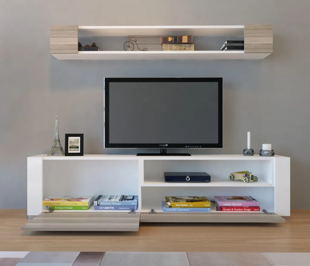 Arya TV-állvány, fehér, 180 cm