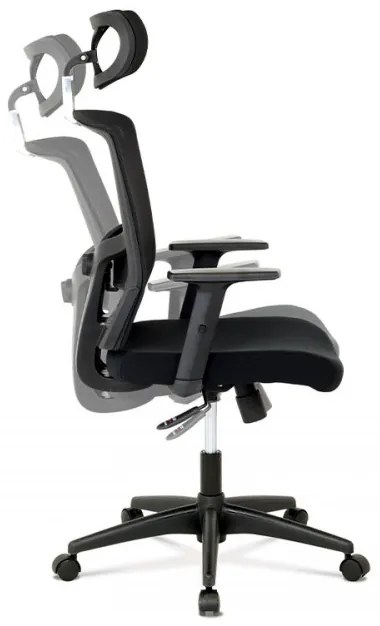 Scaun de birou ergonomic pivotant cu spătar, negru Ka-B1013