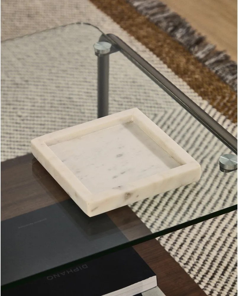 Márvány dekoratív tálca 18x18 cm Serela – Kave Home