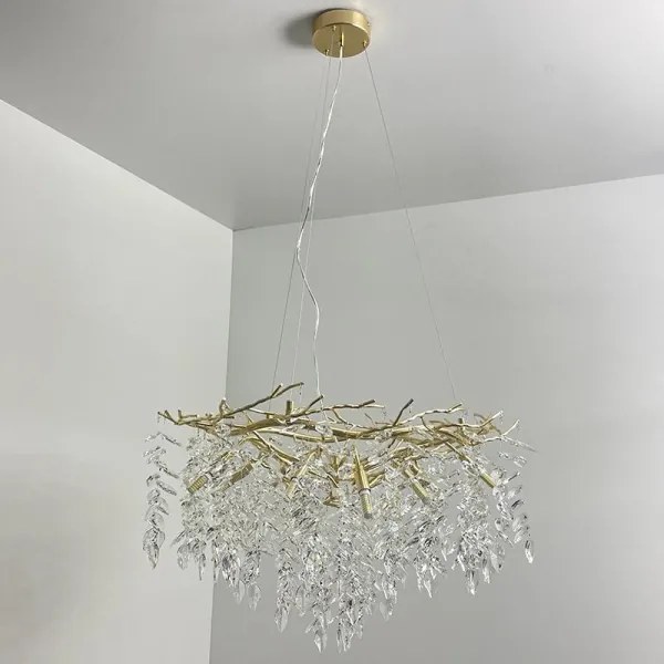 Kristály csillár zsinóron 12xG9/40W/230V arany