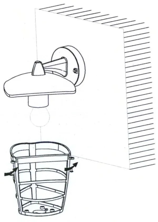 Eglo Aloria 93098 kültéri falilámpa, 1x60W E27