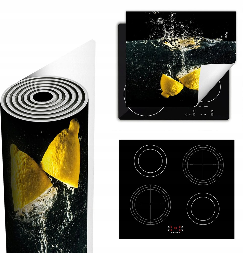 Tűzhelyvédő Szőnyeg Több Helyet Biztosít 60x52 fekete citrom