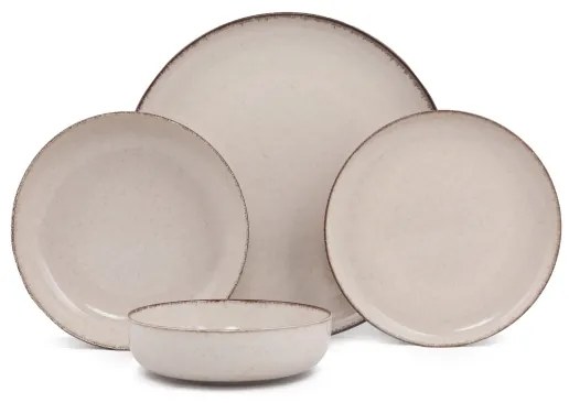 24 darabos bézs/porcelán étkészlet