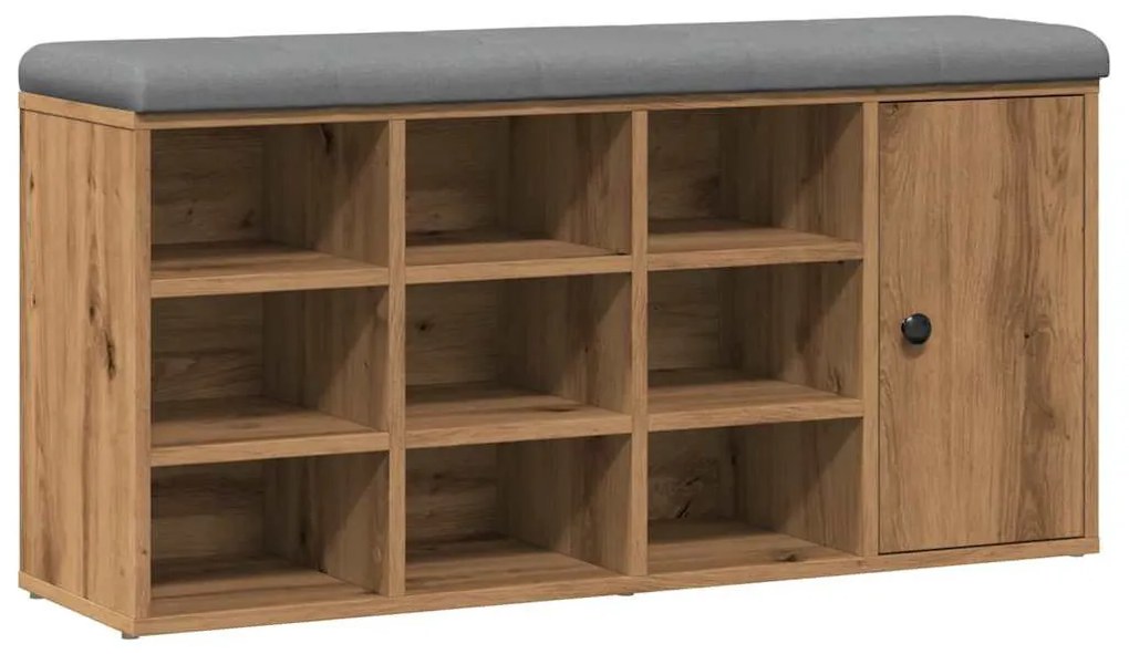 kézműves tölgy szerelt fa cipőtároló pad 102x32x50 cm