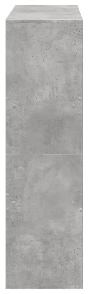 betonszürke szerelt fa térelválasztó 100 x 33 x 115 cm