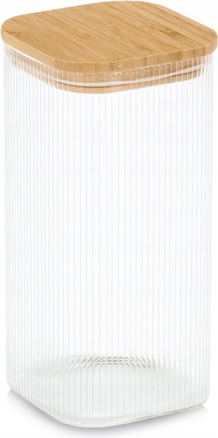 Tároló tégely bambusz fedéllel, 1500 ml, 10x10x20,5cm