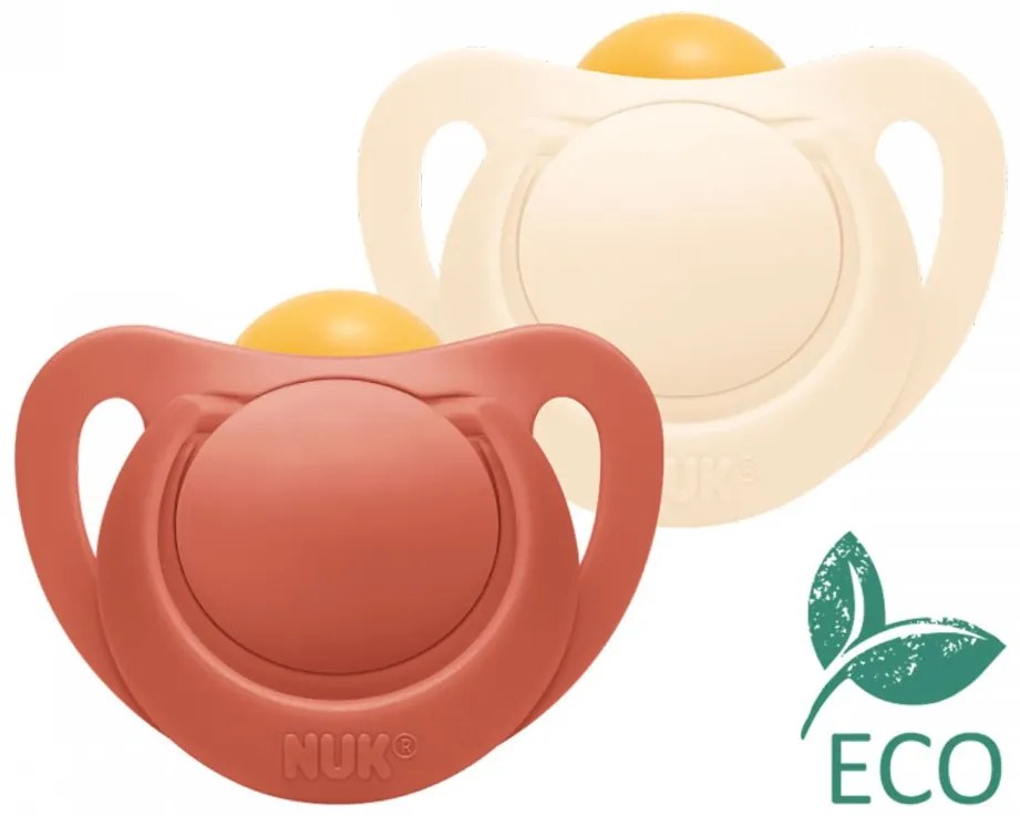 NUK For Nature latex cumi 6-18 h 2 db box piros, vel. 6-18 m