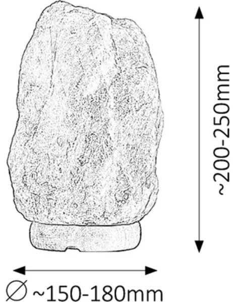 Rabalux 4130 - Sólámpa ROCK 1xE14/15W/230V