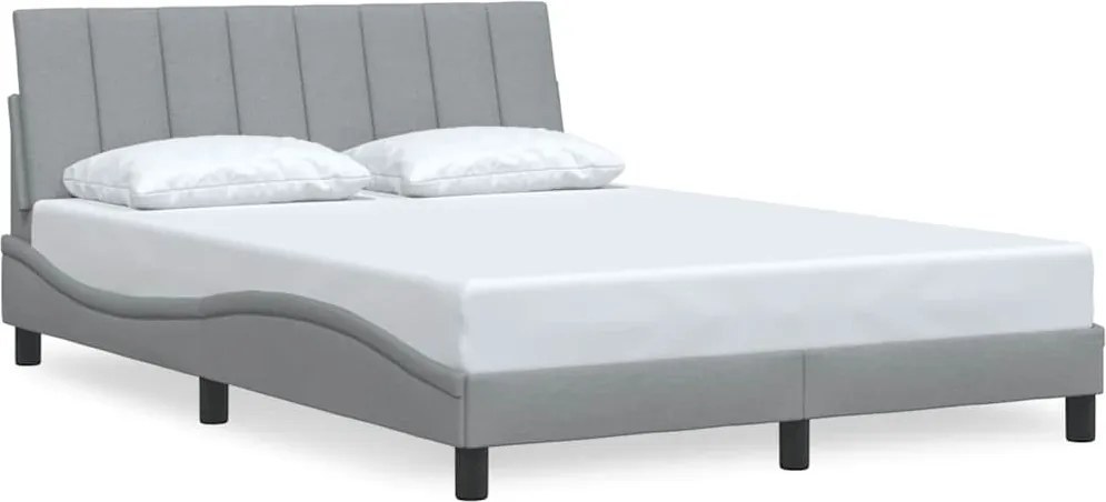 vidaXL világosszürke szövet ágykeret matrac nélkül Hanko 120x200 cm
