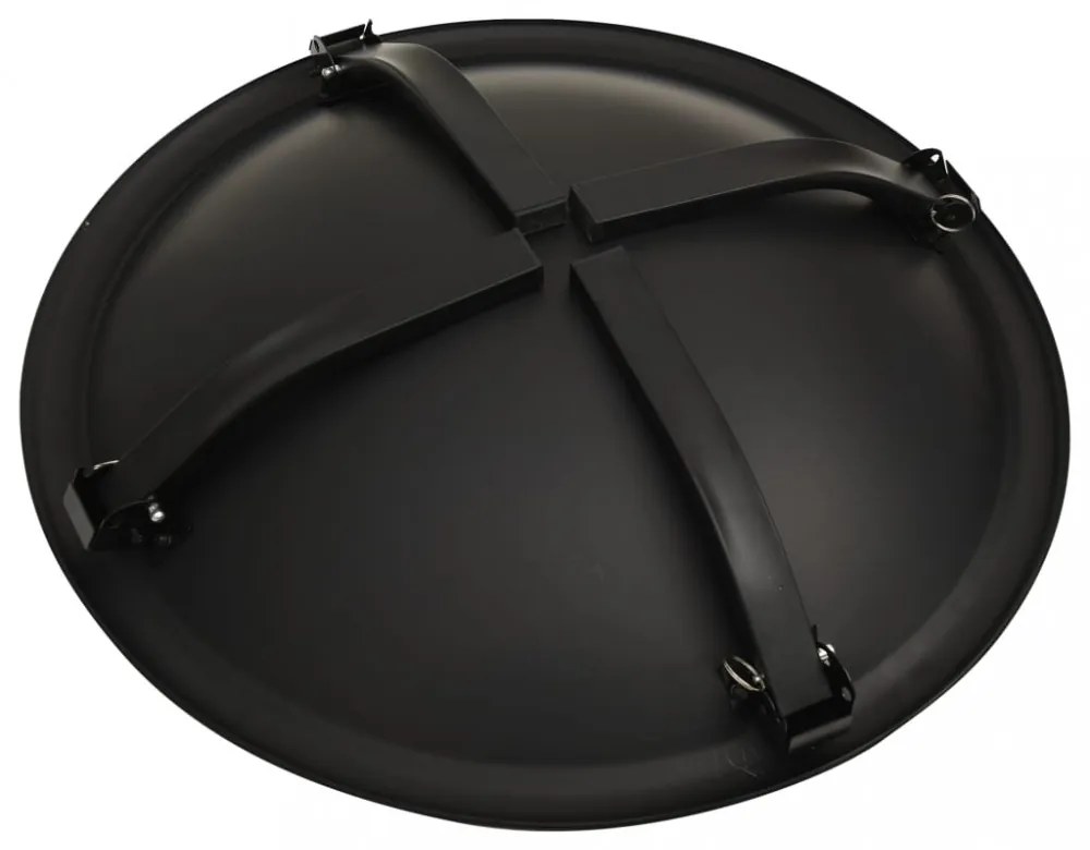 2 az 1-ben acél tűztál és grillező piszkavassal 56 x 56 x 49 cm