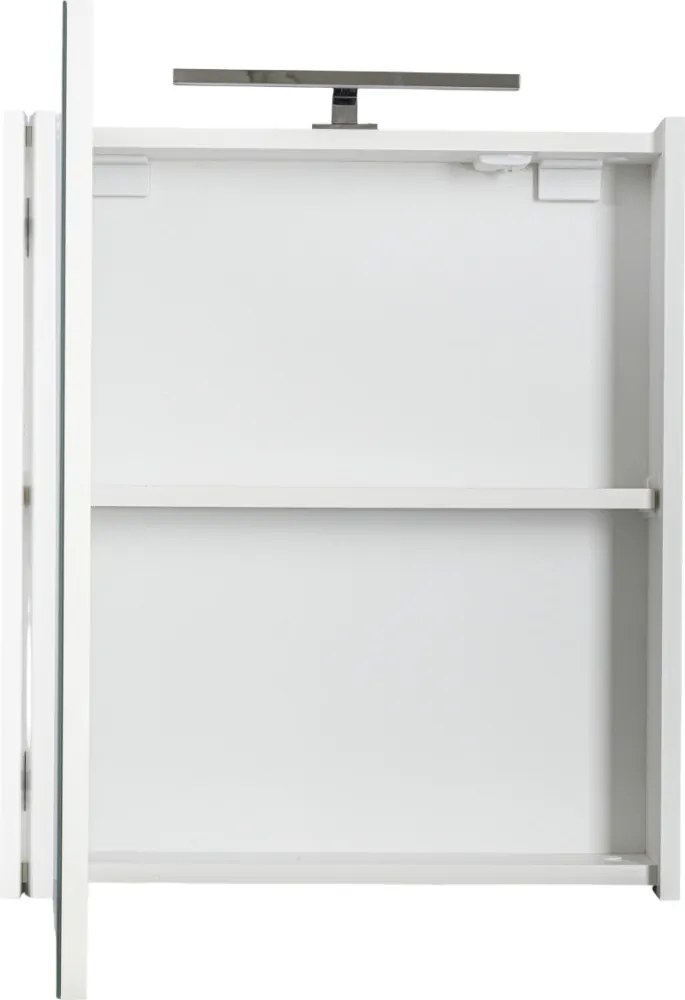 Piramida AKVA 60 H Tükrös fürdőszobai szekrény -1 ajtós kivitel - LED világítással - 60 x 69 x 13 cm
