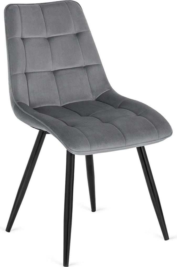 Szék szürke színben, bársony kárpittal. RIO