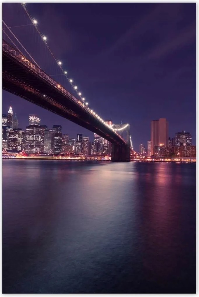 Poszterek 80x120 Híd az éjszakában Usa New York