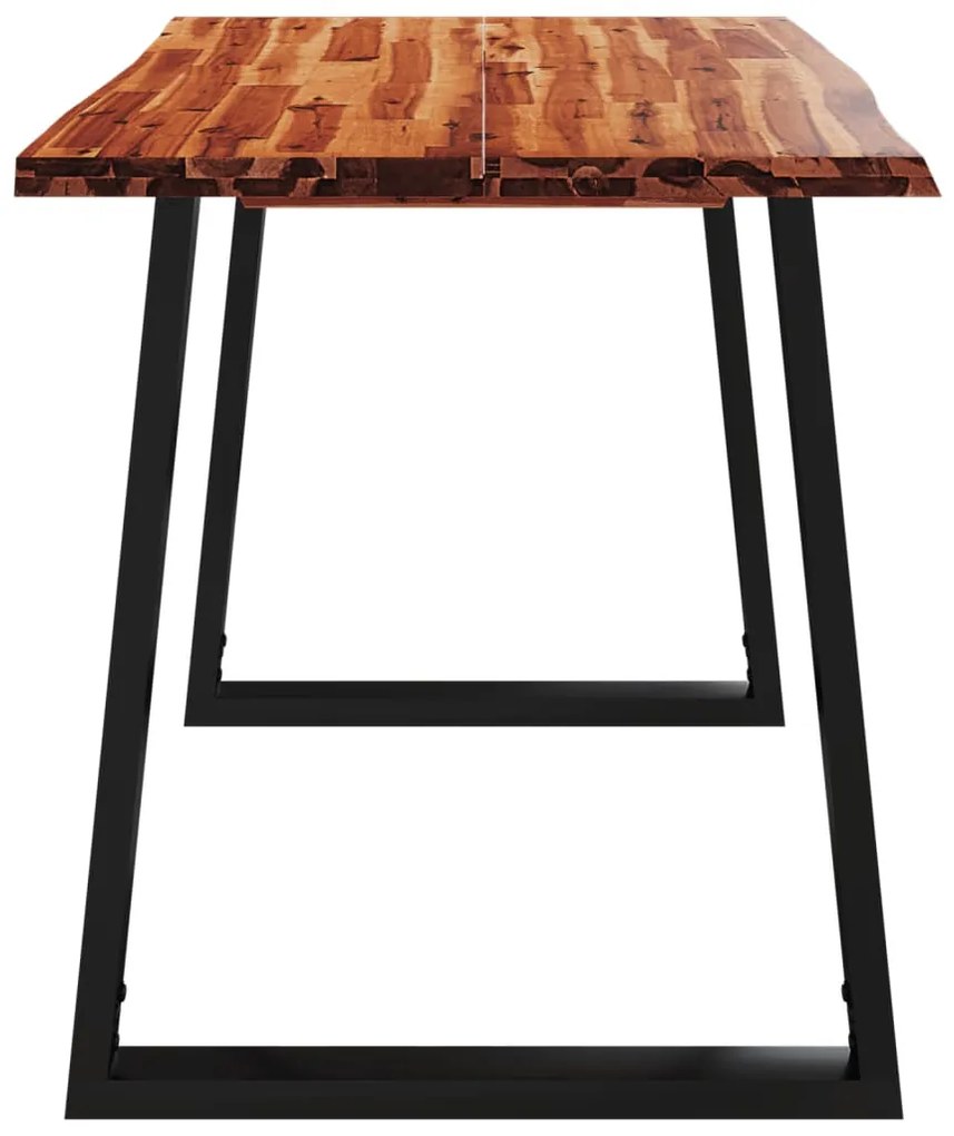 tömör akácfa étkezőasztal természetes éllel 110 x 70 x 75 cm