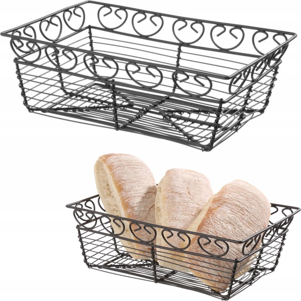 Dekoratív Drótkosár Péksütemények, Gyümölcsök Tálalásához Hendi